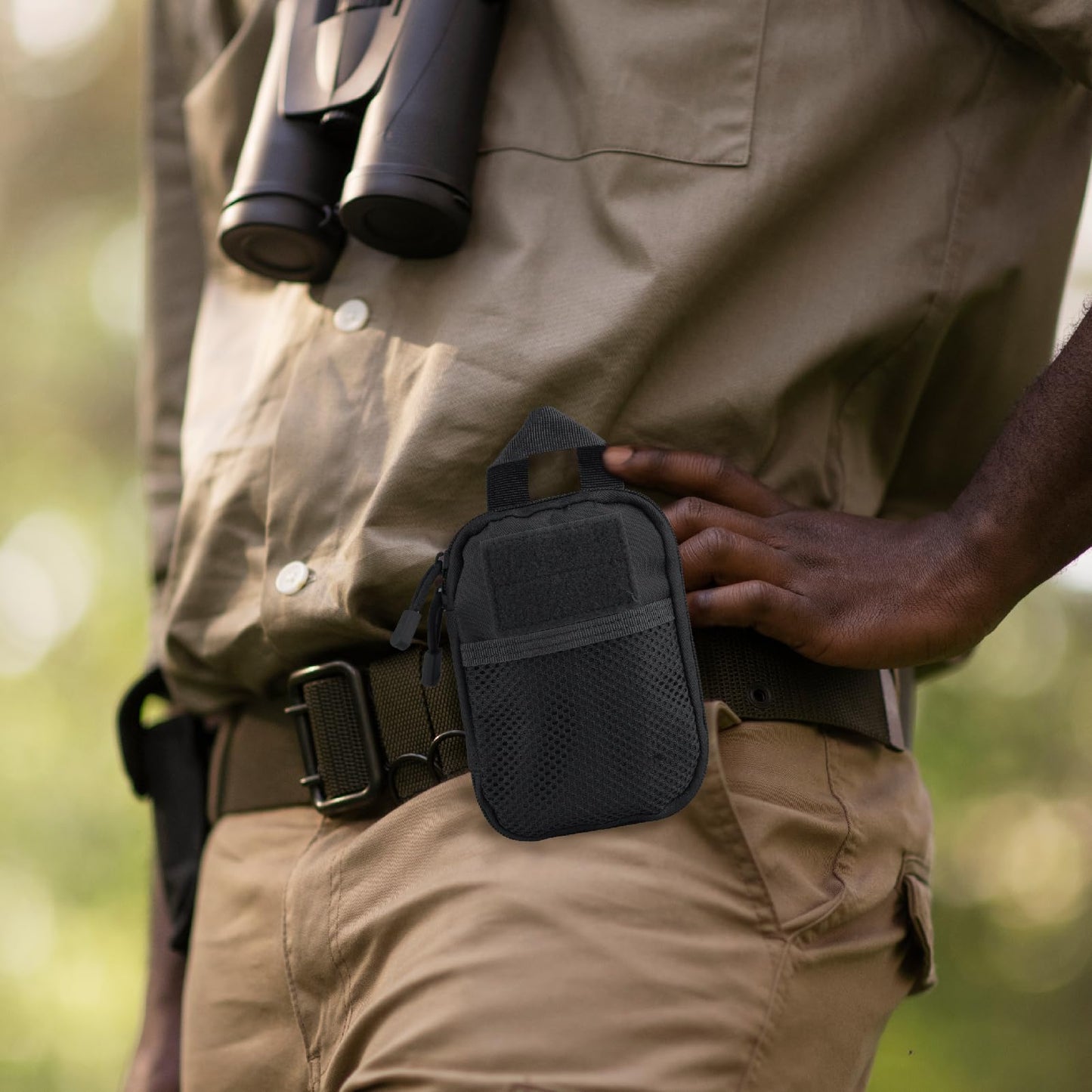 JEELAD Molle Pouches Tactical Pouches EDC Tool Bag Hanging Waist Bag Military Carry Accessory Belt Utility Pouch (Green)