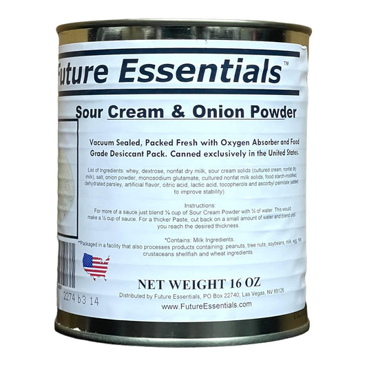 1 Can of Future Essentials Canned Sour Cream & Onion Powder (Net Weight 16 oz)