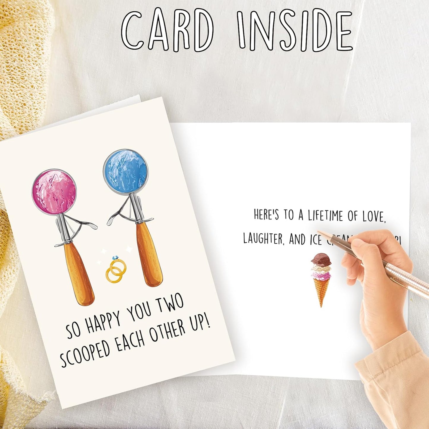 OJsensai Cute Wedding Card, Funny Engagement New Card for girlfriend boyfriend, Comfort Wedding Decoration Gifts from Husband Wife, Happy Valentine's Day
