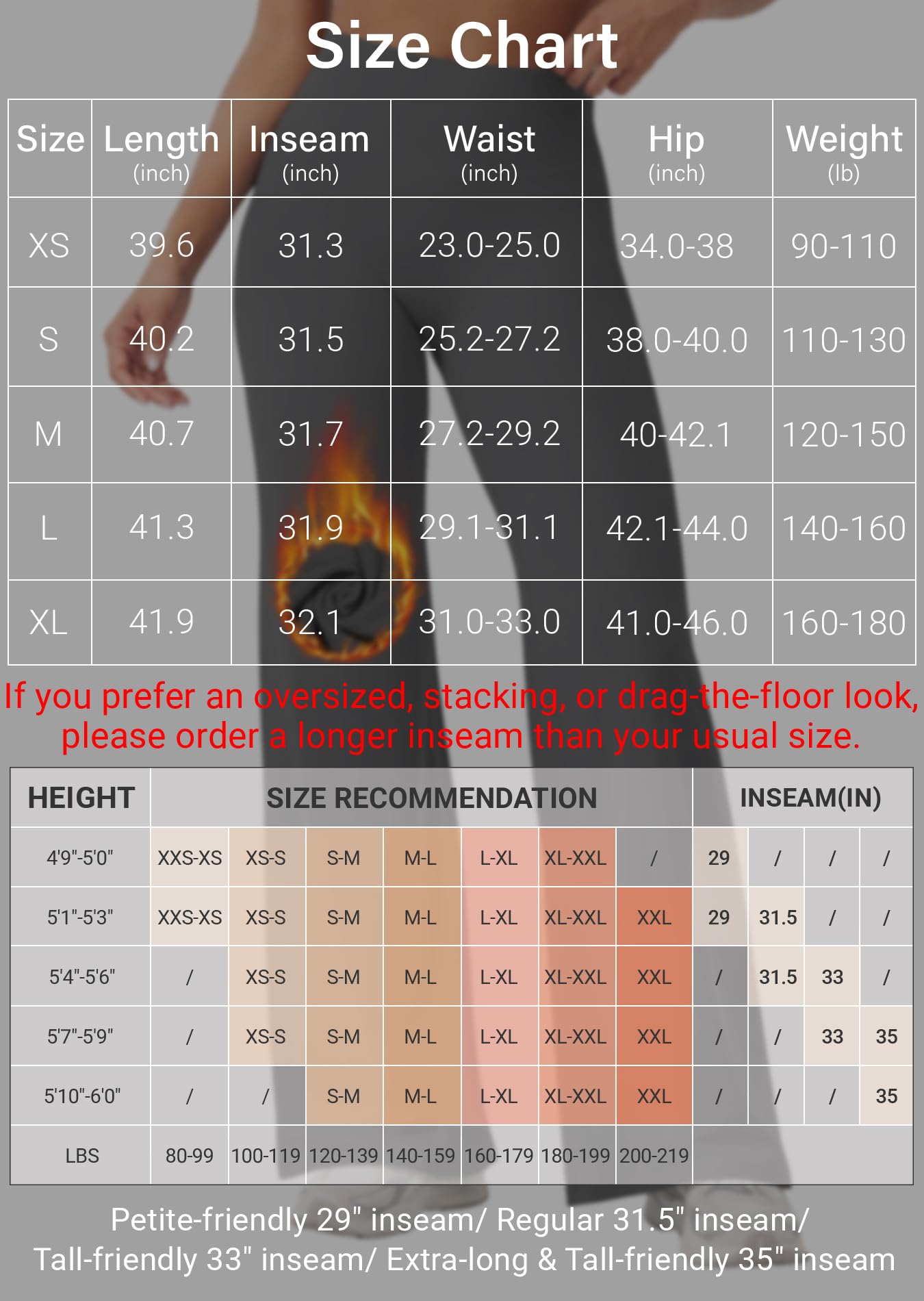 YEOREO Workout Leggings Womens No Front Seam Straight Leggings 31.5" Thin Fleece High Waist Buttery Eddiy Gym Yoga Pants Black S