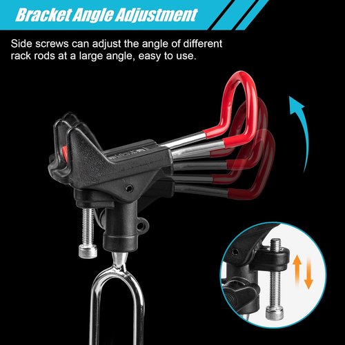 ReeMoo 2Pack Fishing Rod Holders - Bank & Ground Fishing Pole Holders, 360 Adjustable Universal Stand, Relax Your Hands