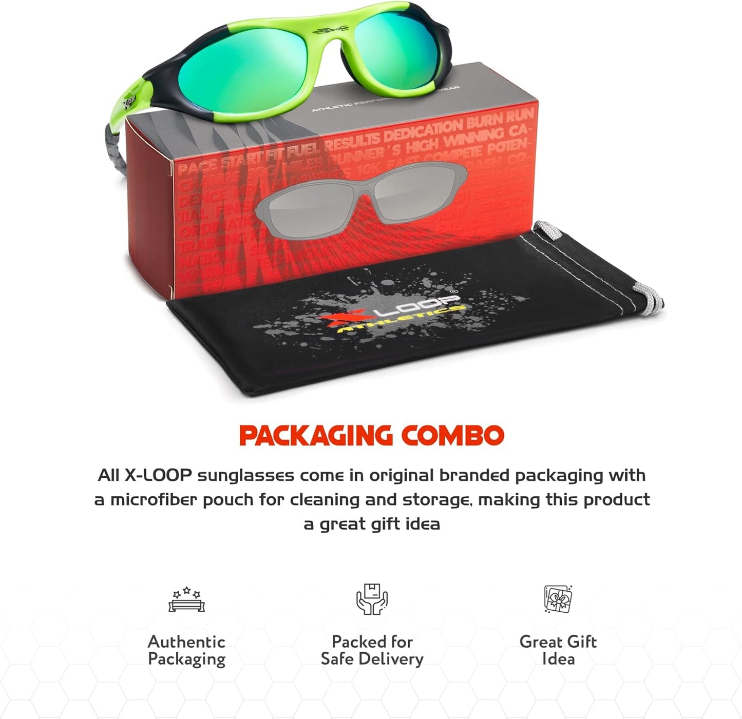 Polarized Youth Sports Sunglasses for Boys & Teens (Ages 8-16) - UV400 Baseball Wraparound