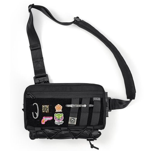 TACTICAL_GEEK Cache L3C EDC Sling Bag Chest, Lightweight Shoulder Daypack, Travel Hiking Concealed Carry, Crossbody Bag, Tactical Backpack, Hiking Ambidextrous Strap (1000D-Black)
