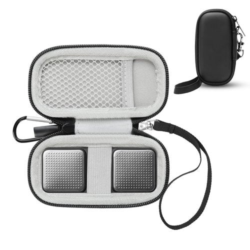 Cantoo Case for KardiaMobile EKG - Hard Travel Case with Carabiner Clip, CASE ONLY (Black)