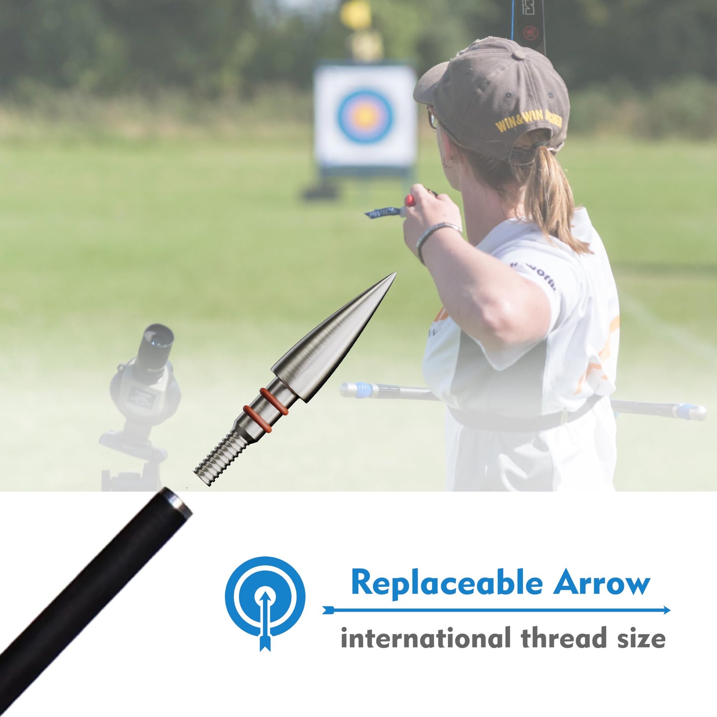 12pcs Archery Arrow Tips 100/125/150/200 Grain Field Tips 5/16 Inch, Stainless Steel Screw in Bullet Points, Archery Target Crossbow Practice Tip for Recurve Bow, Compound Bow, Hunting Bow