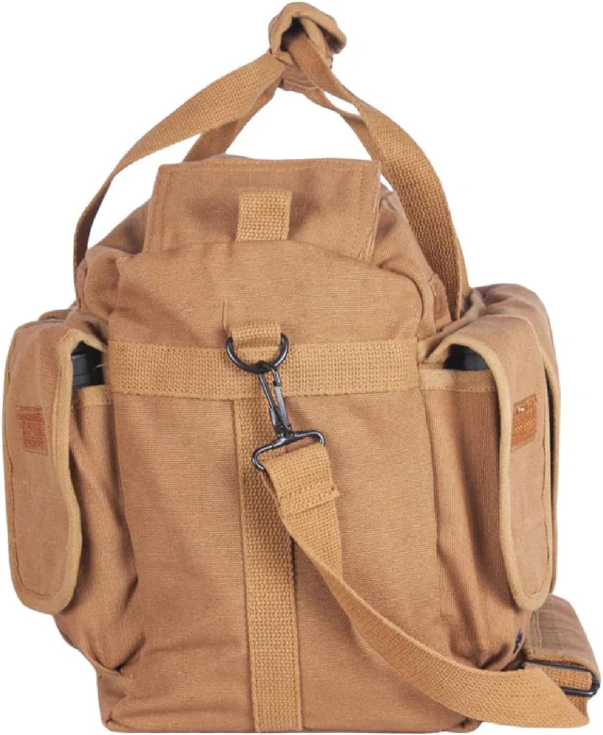 Fox Outdoor Products Mega Mag/Shooter's Bag – Heavyweight Canvas Range Gear Bag with Mag Pockets, Canyon-Style Opening & Shoulder Strap, 15.5"x12"x7.5"