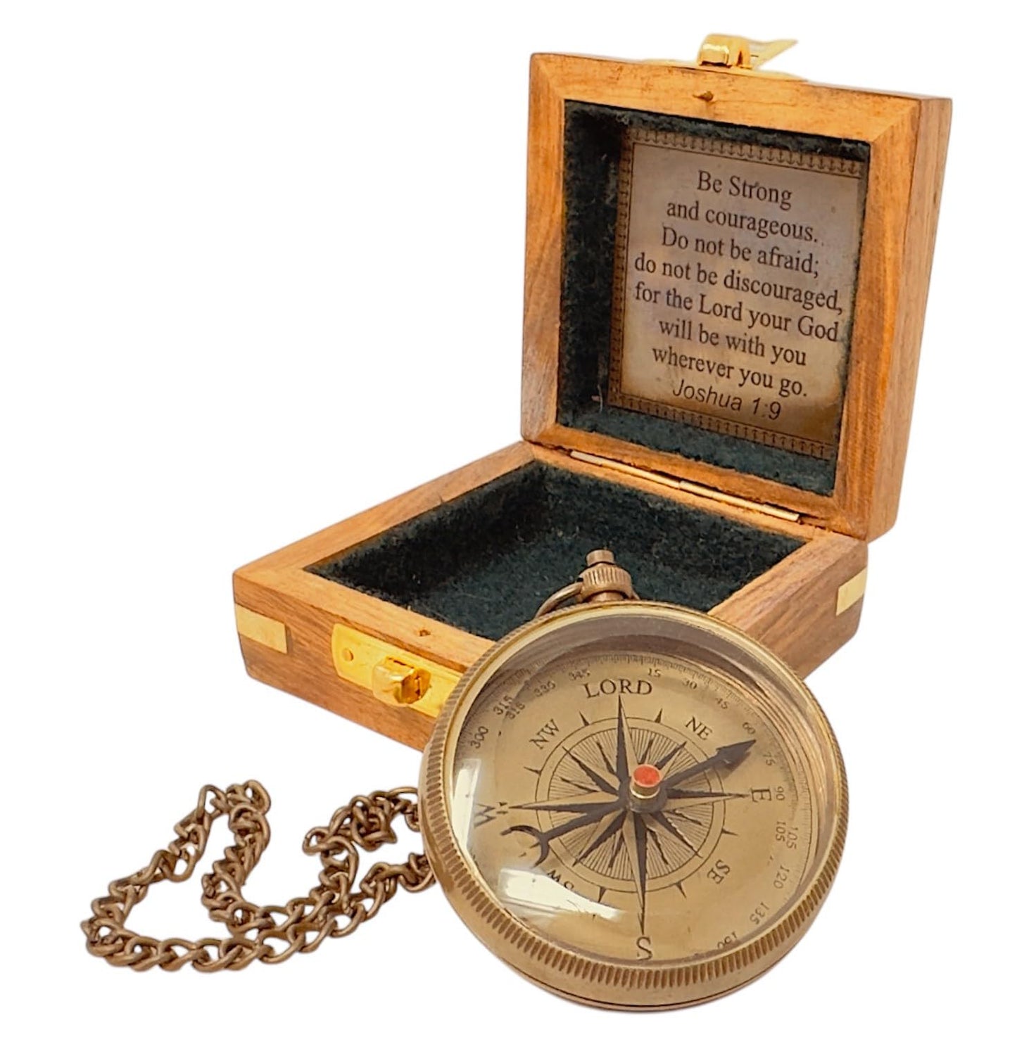 God My Lord Compass - Compass Gift Inspirational Quote Engraved, Graduation Gift, Confirmation Gift, Religious Gift for Men Women Boys Girls Teenage Kids, Baptism Gift