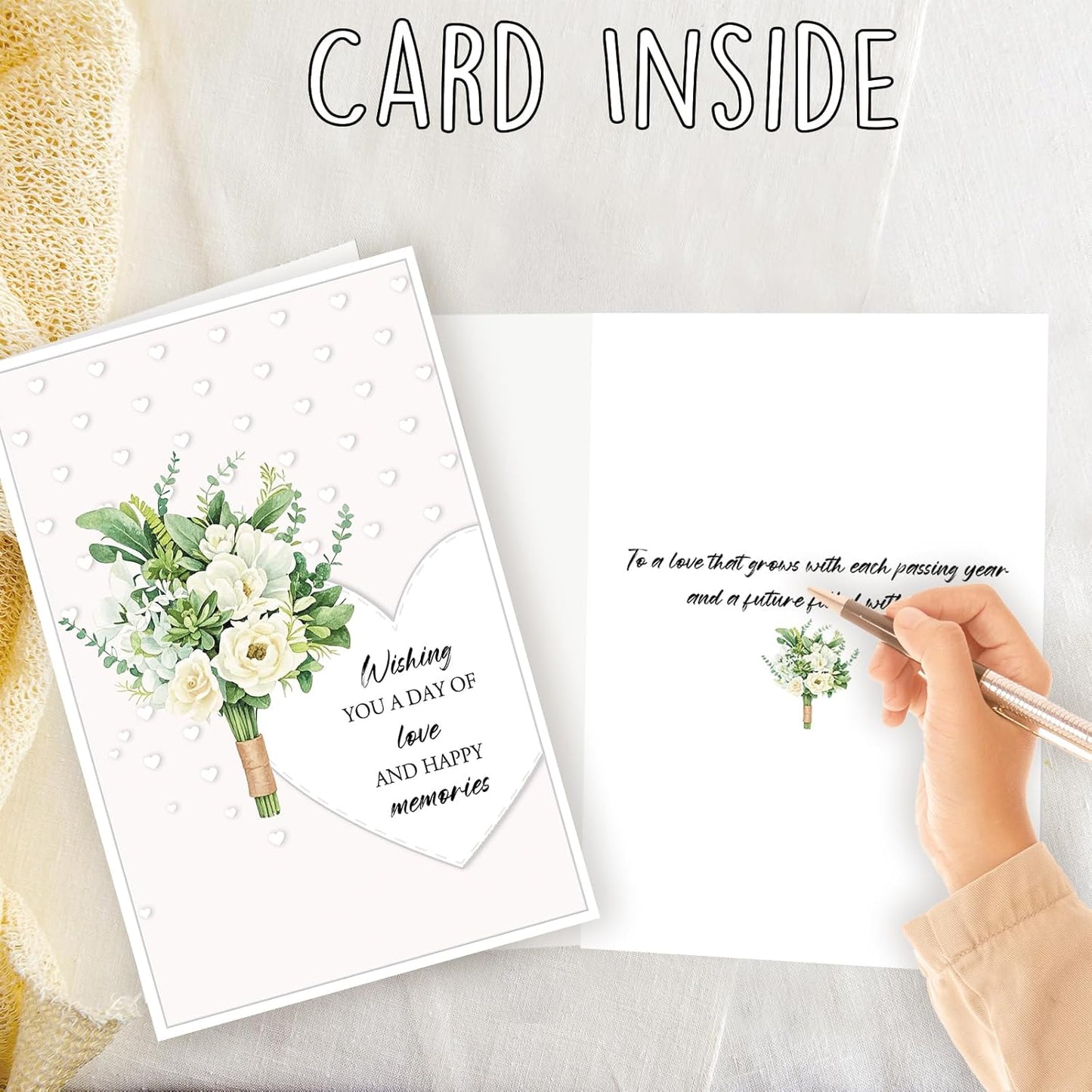 OJsensai Cute Wedding Card, Funny Engagement New Card for girlfriend boyfriend, Comfort Wedding Decoration Gifts from Husband Wife, Happy Valentine's Day