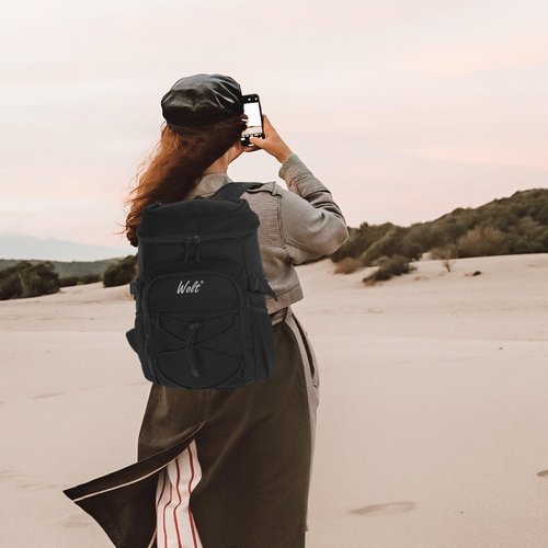 WOLT Cooler Backpack,24 Cans Insulated Backpack Cooler Leakproof,Lightweight Soft Cooler Bag,Camping Cooler,Large Capacity Beach Cooler,Waterproof Travel Lunch Backpack for Hiking
