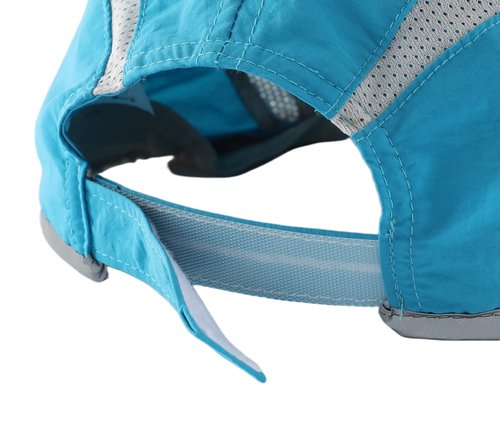 Connectyle Foldable Mesh Sports Cap with Reflective Stripe Breathable Sun Runner Cap (Lake Blue)