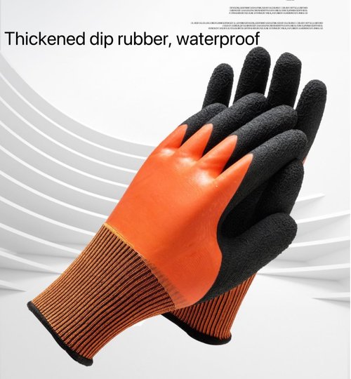 Women Men Waterproof Fishing Gloves,Anti-Slip Catch Fish Gloves,Puncture Proof Fishing Gloves for Handling,Catching,Cleaning (Orange)
