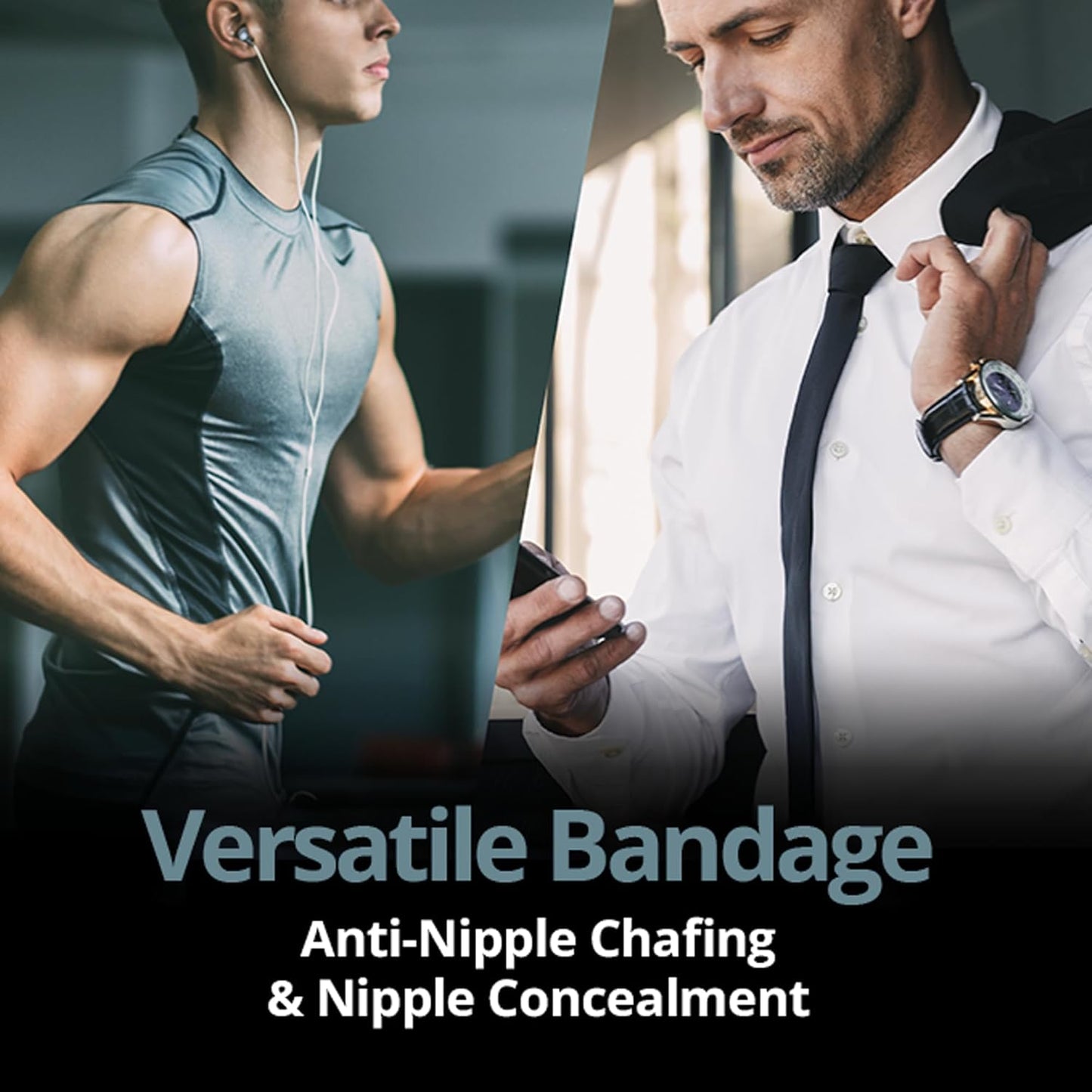 Premium 100 Pcs. (50 pairs) Ultra-Comfort Nipple Cover Stickers for Men | NipGuards for Running | Male Nipple Covers to Prevent Chafing | Disposable Nipple Covers | Nipple Concealment