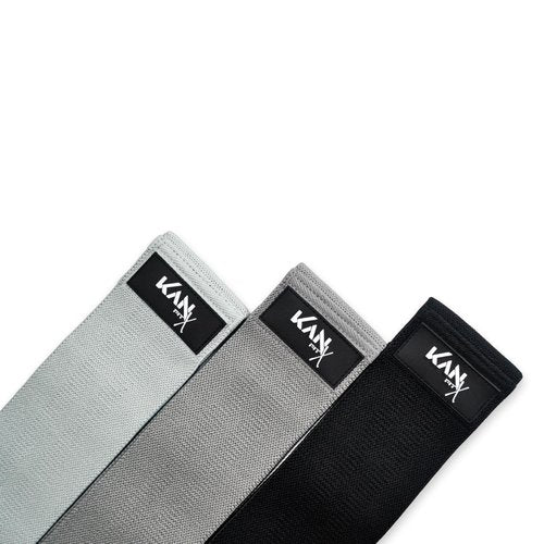 Non-Slip Resistance Bands Kan X Fit for Glutes, Legs and core Workout. Set of 3 Levels Fabric Bands for Yoga, Pilates, Fitness, Home Workout for Women and Men