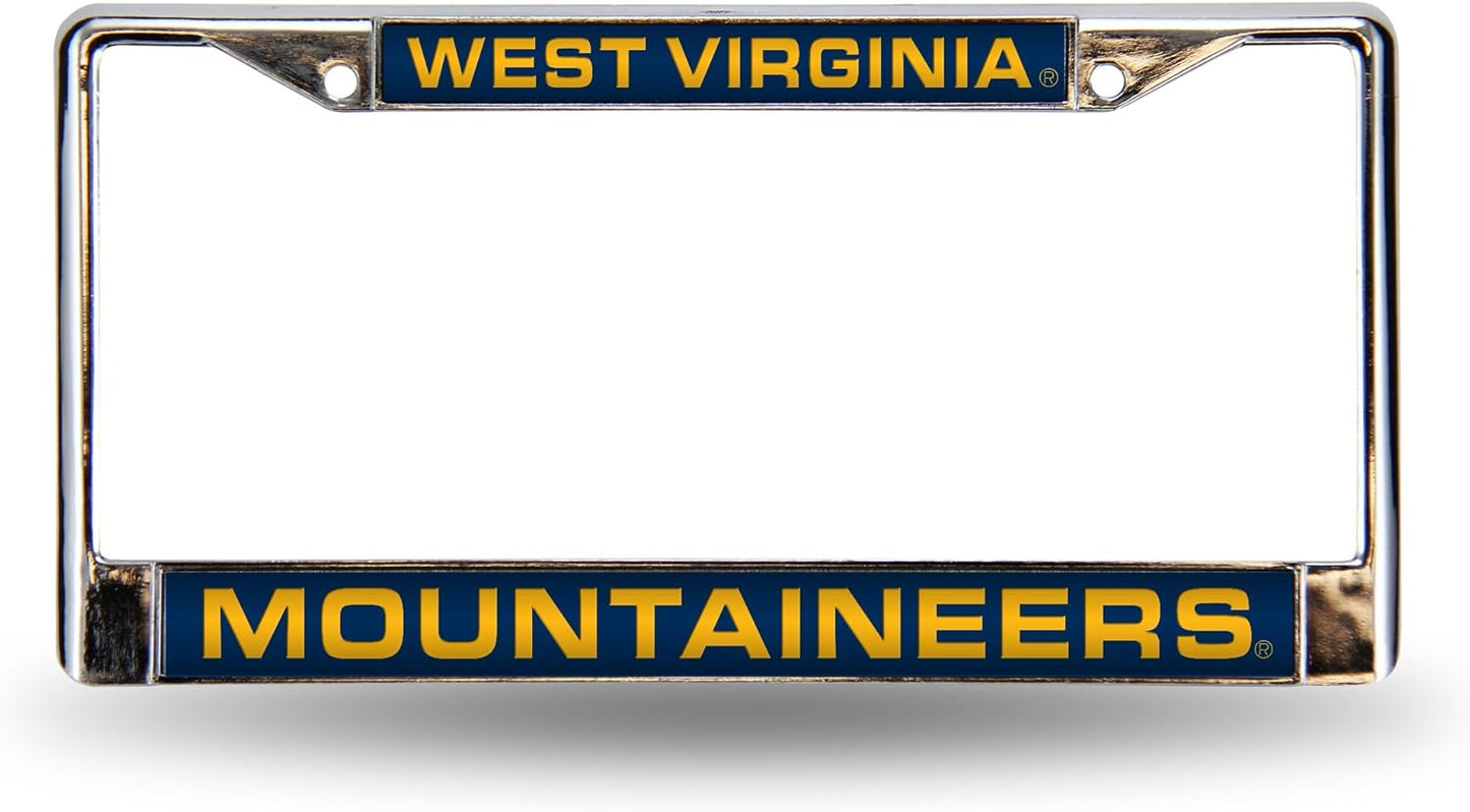 Rico Industries NCAA Unisex-Adult Laser Cut Inlaid Standard Chrome License Plate Frame
