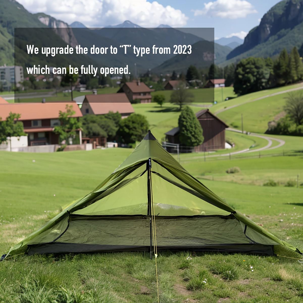 ROOMEDAL 3F UL Gear Lanshan PRO Lanshan Ultralight Tent 4 Season Backpacking Tent for 1 Person, Waterproof Professional Tents for Camping, Trekking, Kayaking, Climbing, Hiking