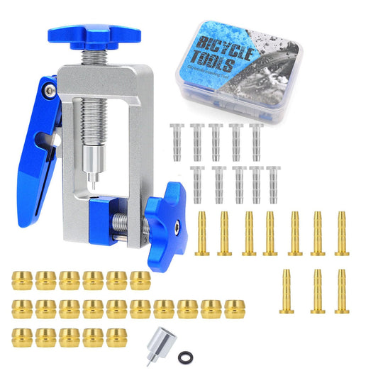 2 in 1 Needle Driver Insertion Tool Hydraulic Hose Cutter for MTB Road Bike with 10 BH59 + 10 BH90 Bicycle Brake Olive