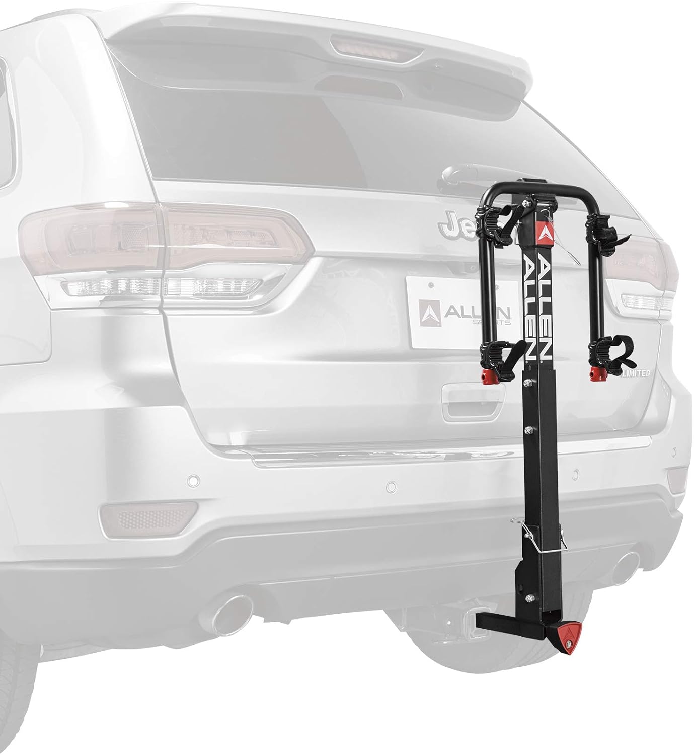 Allen Sports Deluxe 2-Bike Hitch Mount Rack - Heavy-Duty Silver/Black (Model 522RR)