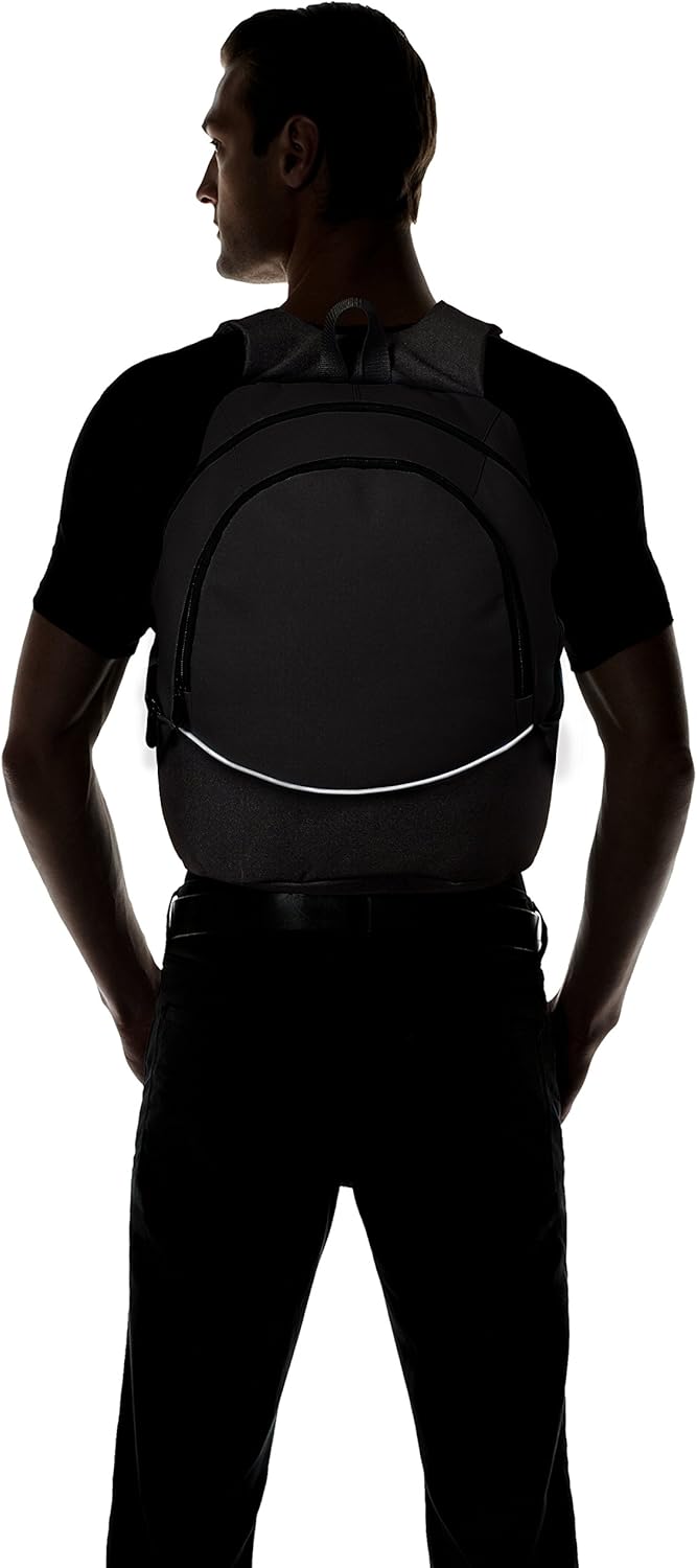 Tri-Color Large Backpack for Sports & Travel - Purple/Black/White by Augusta Sportswear