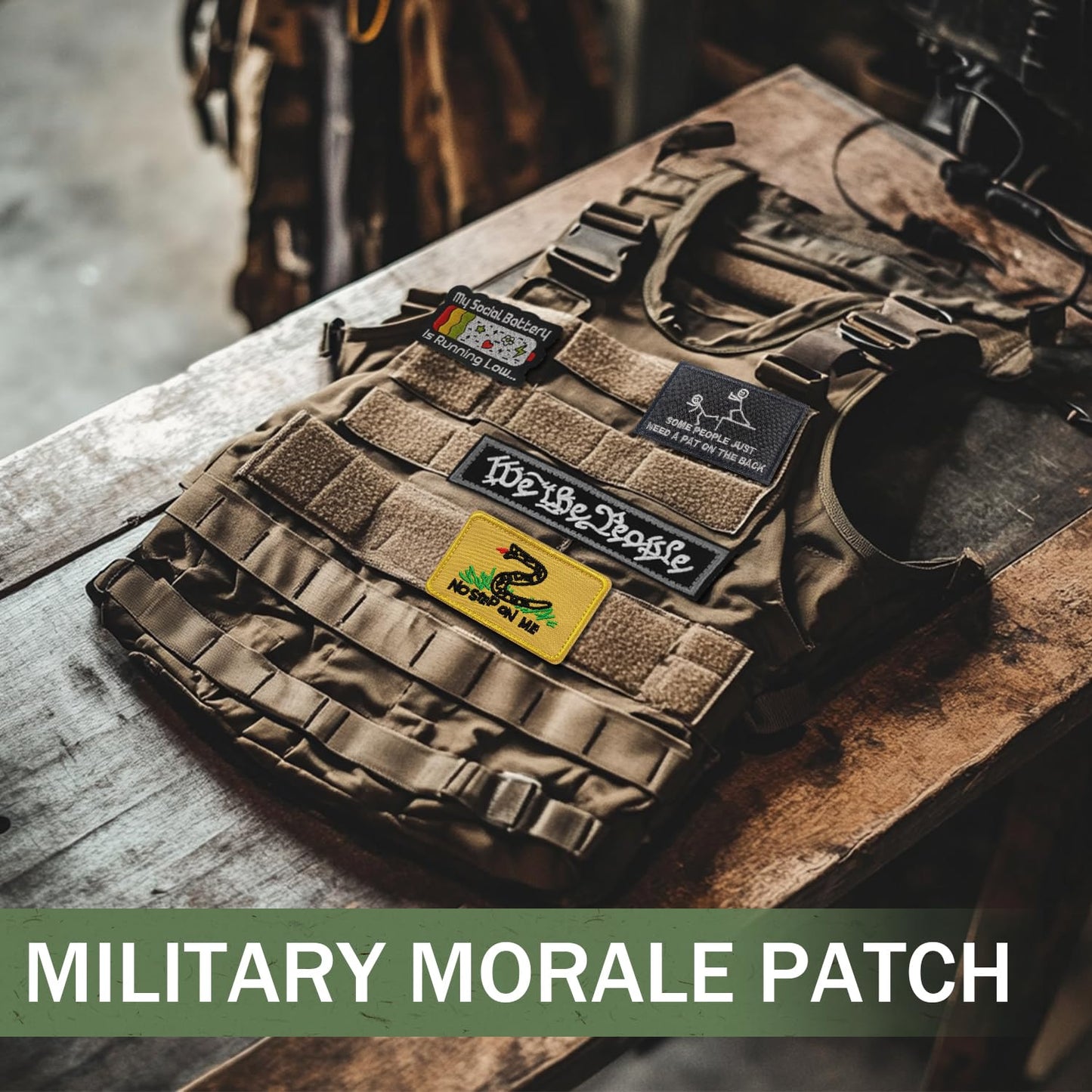 IANZE American Flag Patches, 4 Pieces Tactical USA Flag Patches, Hook & Loop Backing 4 Colors