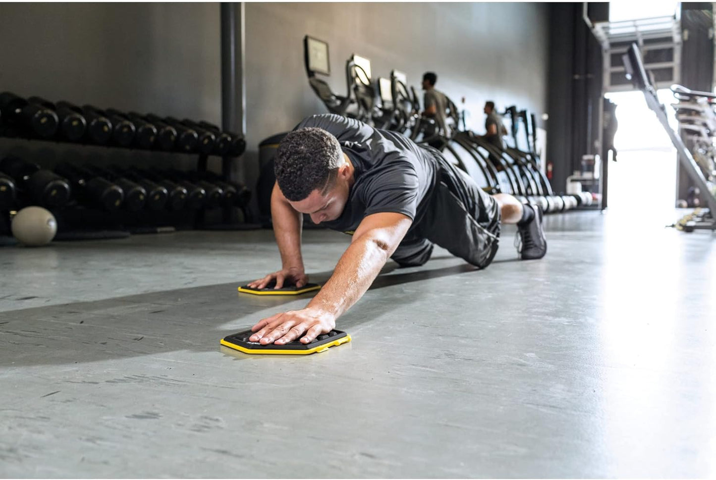 SKLZ Dual-Sided Exercise Glider Discs for Core Stability - Hands & Feet, Yellow
