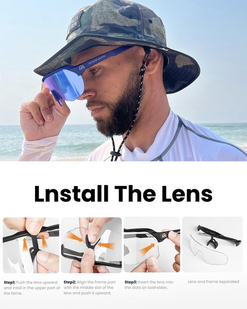 OutdoorMaster Hawk HD Polarized Sport Sunglasses for Men Women Youth, TR90 UV400 Glasses for Fishing Baseball Sailing Golf Driving