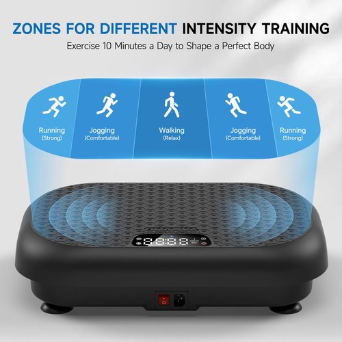 Taevno Vibration Plate Exercise Machine Weight Loss, Full Body Shaker Workout Vibration Plates Lymphatic Drainage, Stand Shake Vibrating Plate for Women Men 450 Lbs Capacity Fitness Platform Black