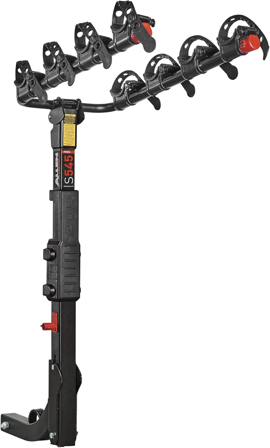 Allen Sports Deluxe Locking Quick Release 4-Bike Carrier for 2 Inch Hitch, Model 542QR, Black