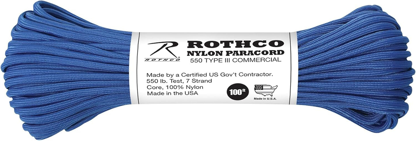 Rothco 550 Nylon Paracord, 100', Charcoal Grey