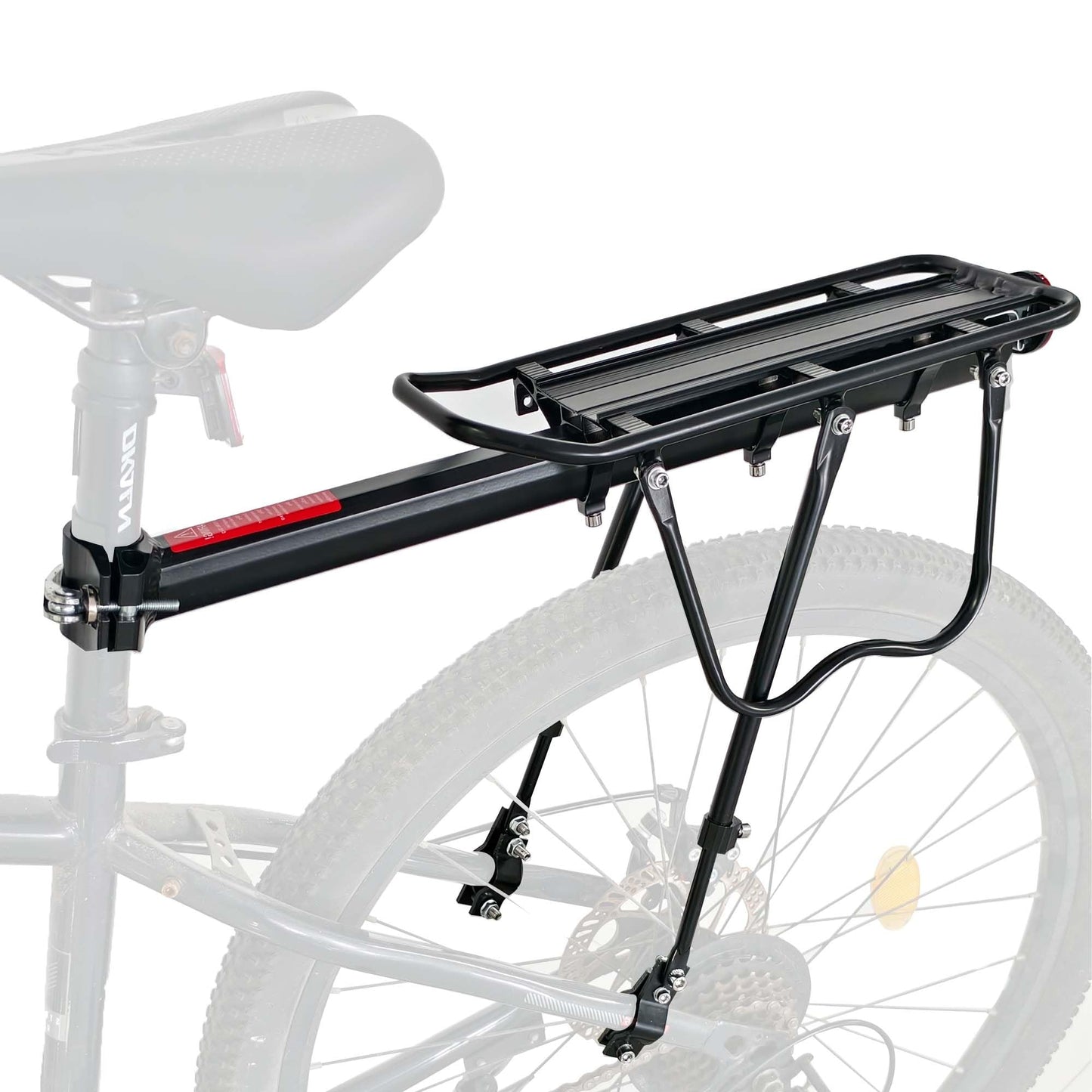 Aikolesa Rear Bike Rack, Aluminum Alloy Bike Cargo Pannier Rack for Back of Bike 110 Lb Quick Release Bike Reflective Adjustable Luggage Touring Carrier Cargo Rack Mountain Road Bicycle Rack