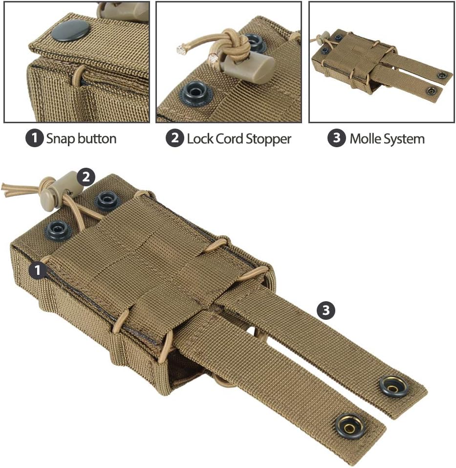 EXCELLENT ELITE SPANKER Tactical Molle Single/Double Open-Top Mag Pouch for M4 M14 M16 AR15 G36 Magazine
