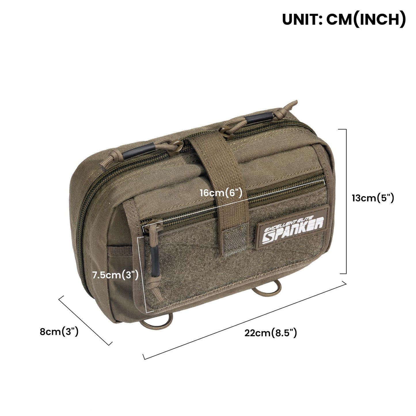 EXCELLENT ELITE SPANKER Tactical First Aid Pouch IFAK Rip Away Molle EMT Pouch Compact Admin Pouch Medical Utility Pouch for Tactical Vest,Backpack (Ranger Green)