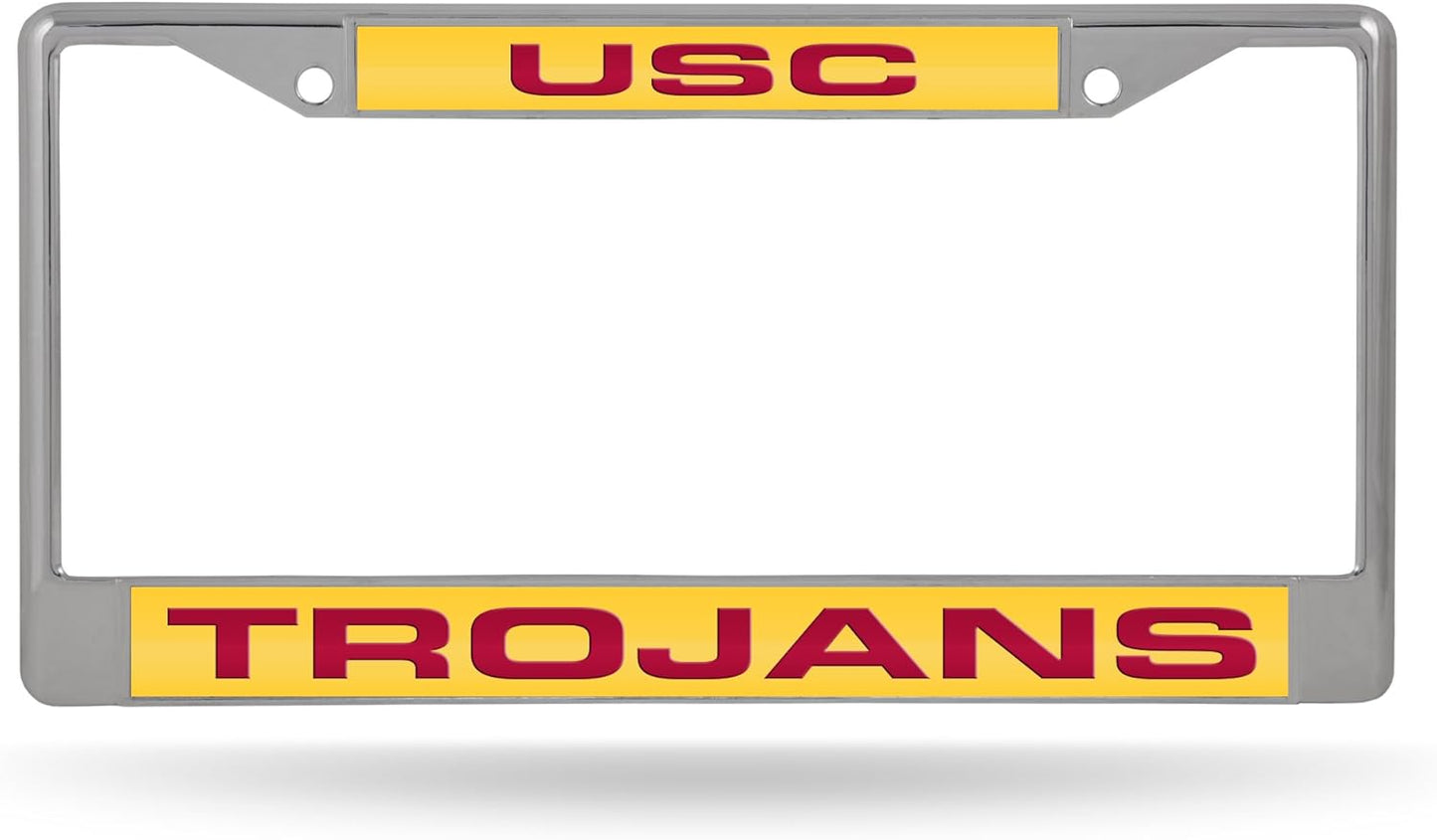 Rico Industries NCAA Unisex-Adult Laser Cut Inlaid Standard Chrome License Plate Frame