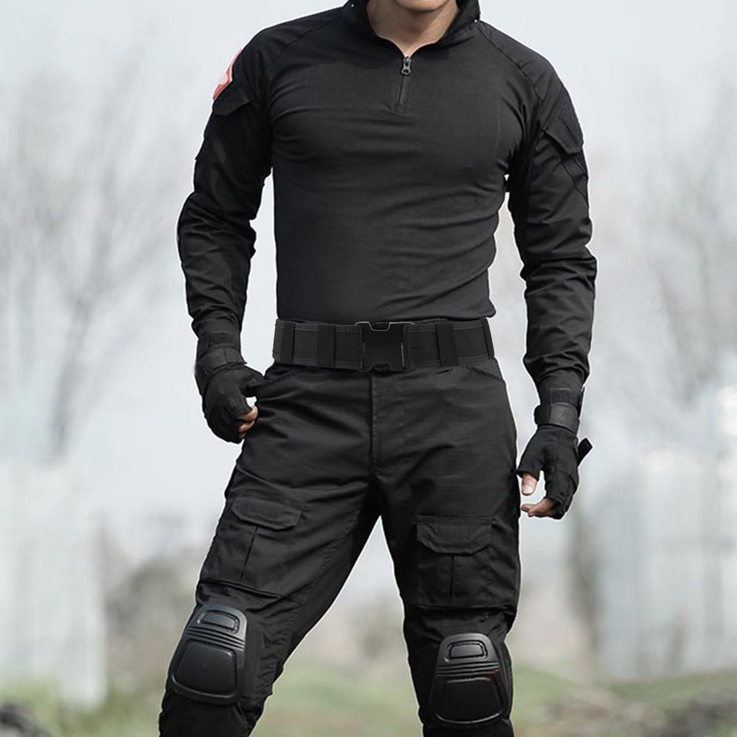 Tactical Nylon Belt for Police & Security - AGPTEK Combat Gear (Black)