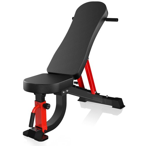 YouTen 1000 LB Adjustable Weight Bench | 9-4-4 Almost 90° Incline Decline Workout Bench for Home Gym | Foldable Training Lifting Bench | Unique Dragon Flag Handle for Abdominal Arm Exercise (black)