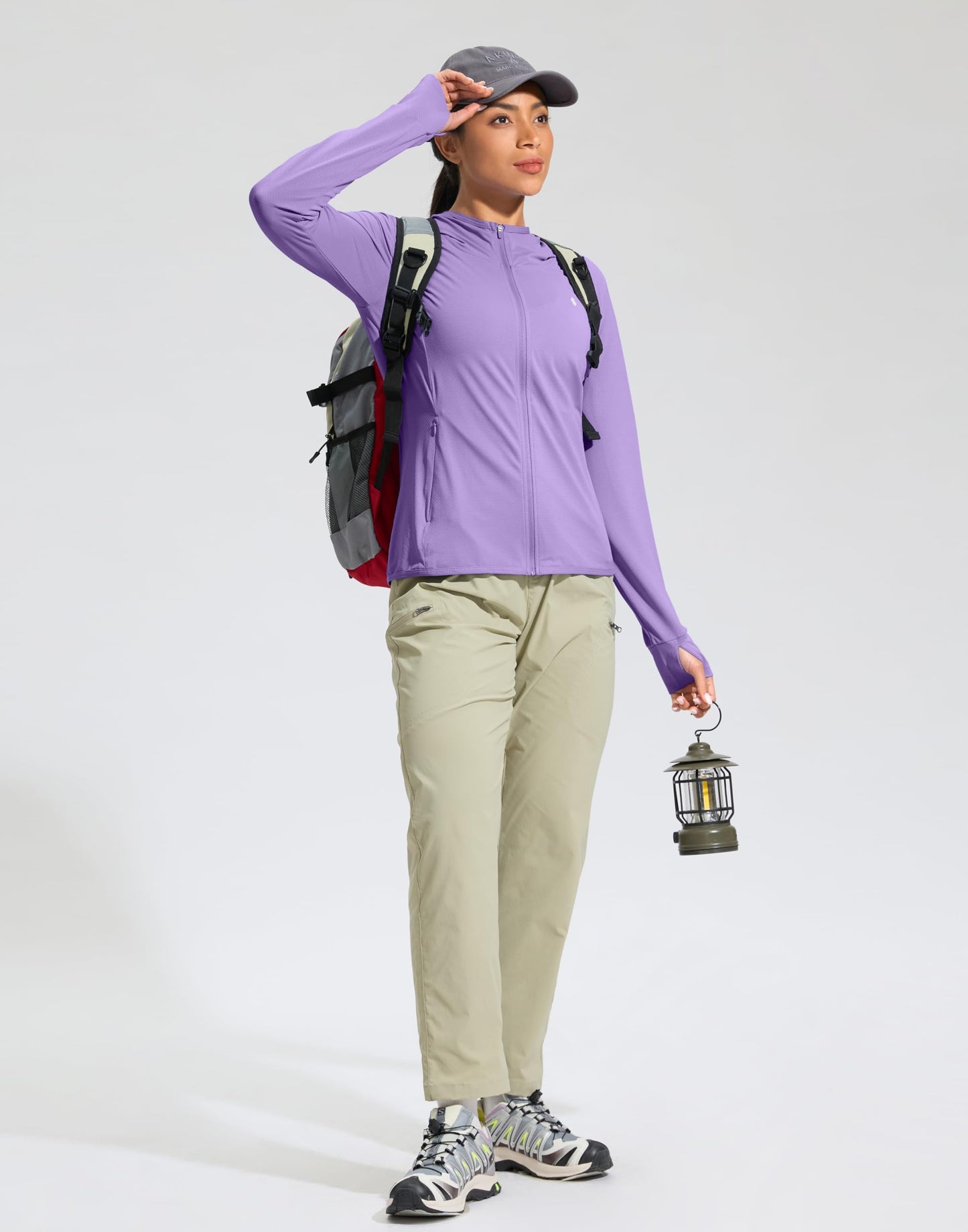 Soothfeel Women's UPF 50+ Sun Protection Hoodie Jacket Lightweight Long Sleeve Sun Shirt for Women with Pocket Hiking Outdoor