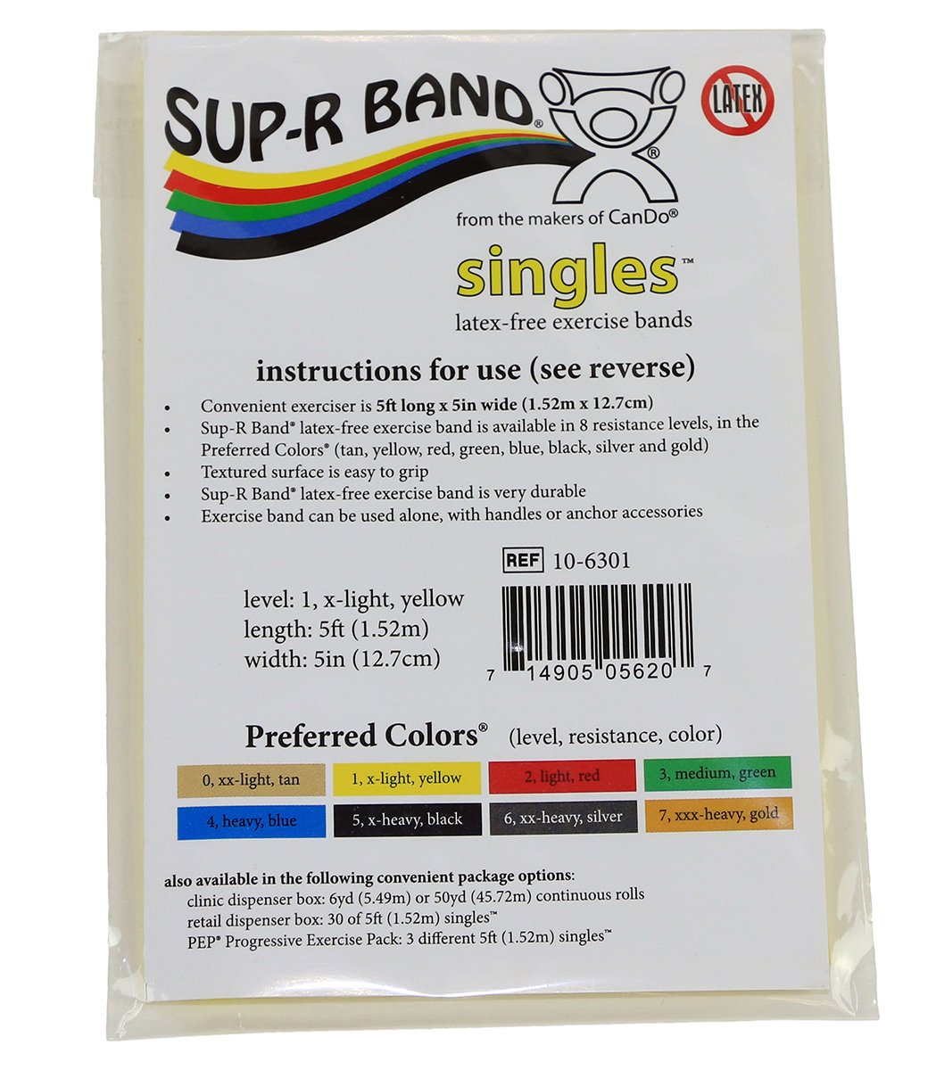 CanDo 10-6323 Sup-R Latex Free Exercise Band, 50yds Length, Green-Medium