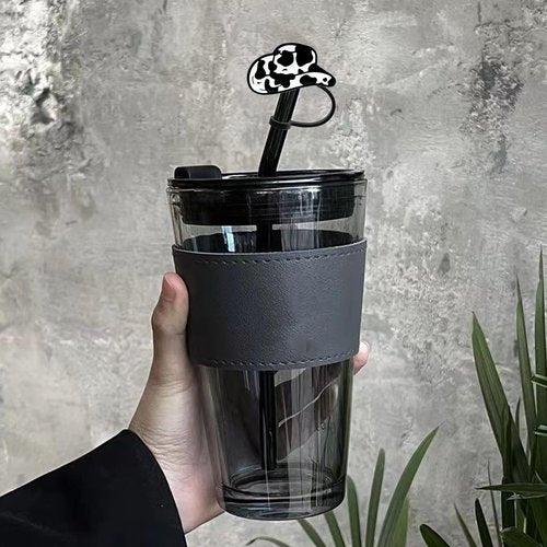 Straw Cover Cap for Stanley Cup 30 Oz 40 Oz Tumblers - 10mm Silicone Cowboy Hat Straw Covers,Funny Cowgirls Straw Toppers Accessories,Cow Boots Straw Covers Cap Plugs for Man & Woman Gifts (Cowboy)
