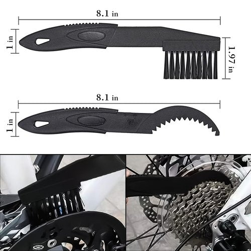 QUANFULTEC MotorcycleBicycle Chain Cleaner and Gear Cleaning Tool - Bike Maintenance Cleaning Brush for Chain and Gear Kit，Motorcycle Washer Cleaner Brush Tools