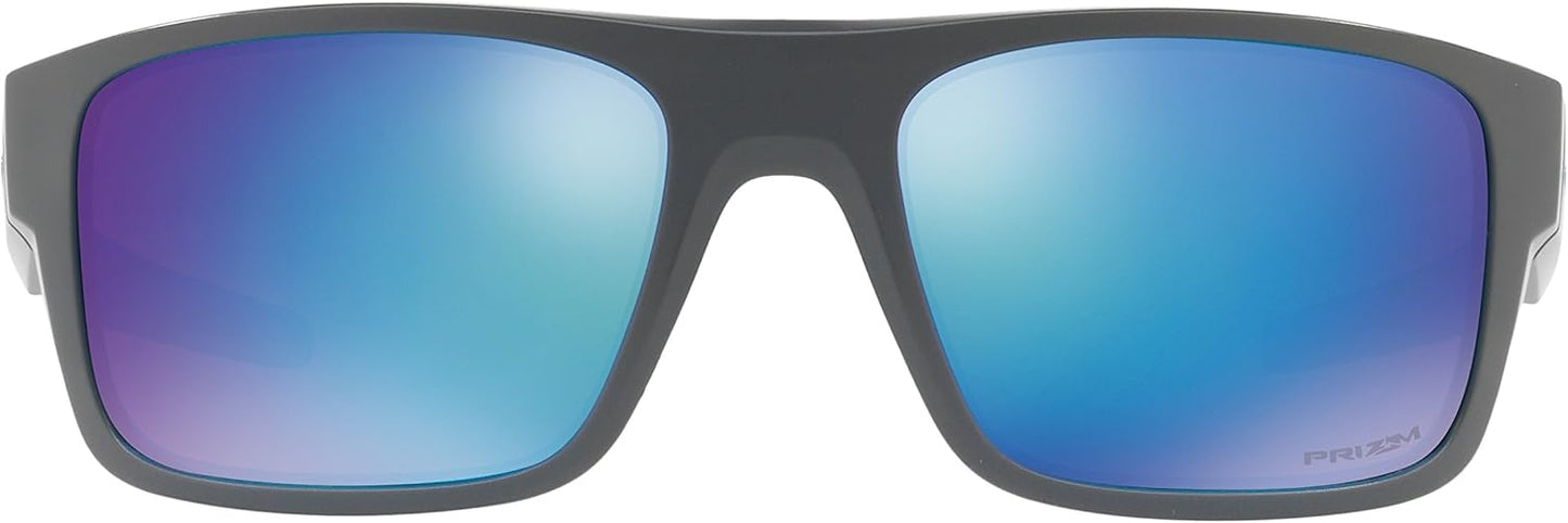 Oakley Drop Point Sunglasses Matte Dark Grey with Prizm Sapphire Polarized Lens 60mm