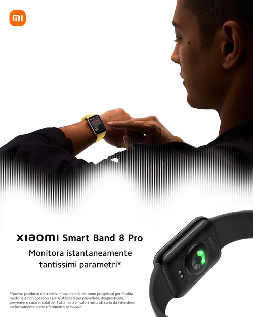 Xiaomi Smart Band 8 Pro Fitness Tracker, 1.74" AMOLED Display, Up to 20 Days Battery, 5ATM, Sleep and Heart Rate Monitoring, 150+ Training Modes, Pedometer, Black