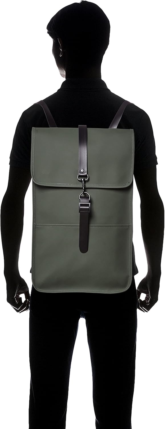 RAINS Men's Backpacks, Green, One Size