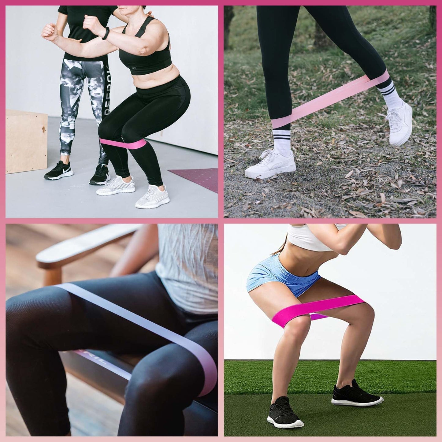 FTTYONE Set of 5 Resistance Bands for Working Out, Different Levels Elastic Band for Home Gym Long Exercise Workout, with Carrying Bag