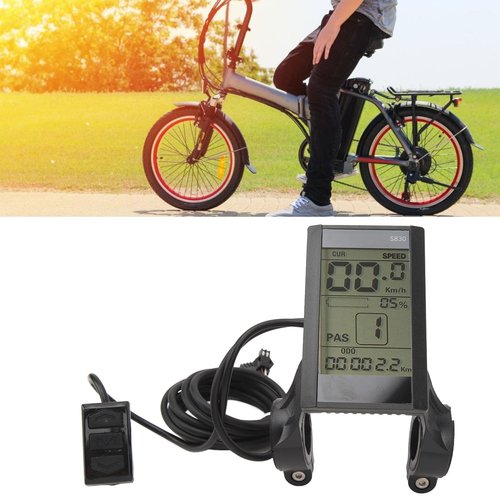 Computer, 22.2mm S830 LCD Display Cycling Computer, Multifunctional Electric LCD Display Meter, Speedometer for Modification Accessories