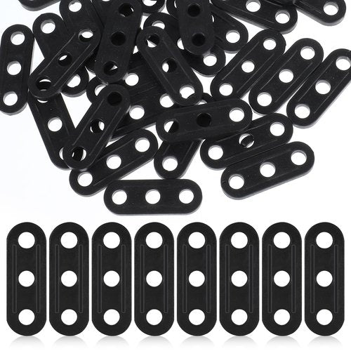 Rope Tightener, 30 PCS Tent Rope Tensioners Plastic Cord Tensioners Tent Wind Ropes Buckle Fasteners 3 Hole Paracord Tensioner Ropes Adjuster for Camping Hiking Picnic Outdoor Activities, Black