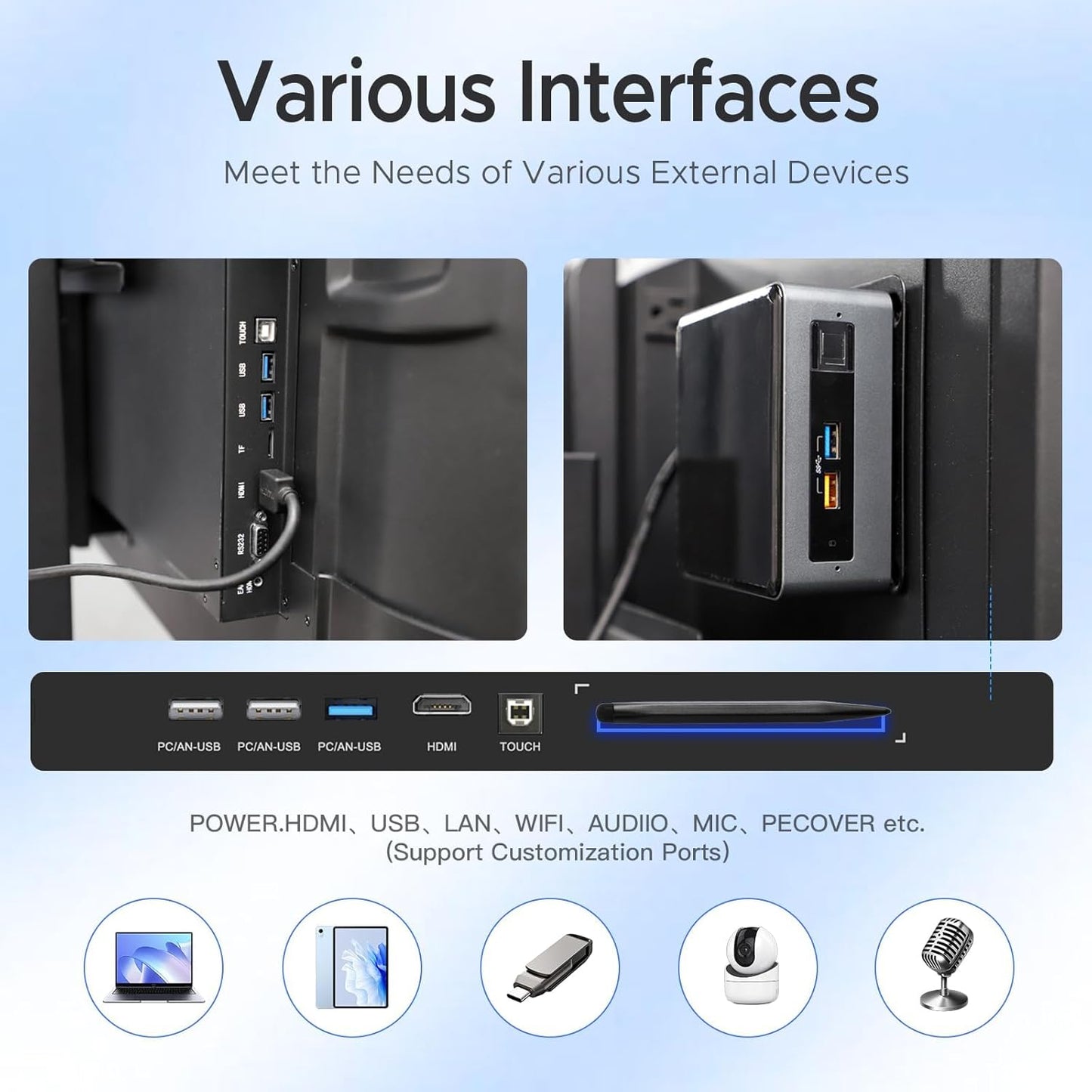 55″ Smart Board, 4K UHD Touchscreen Display Electronic Whiteboard Built in Ultra High Definition Camera Open App Ecosystem, Digital Presentation Electronic Smart WhiteBoard for Classroom Home Office