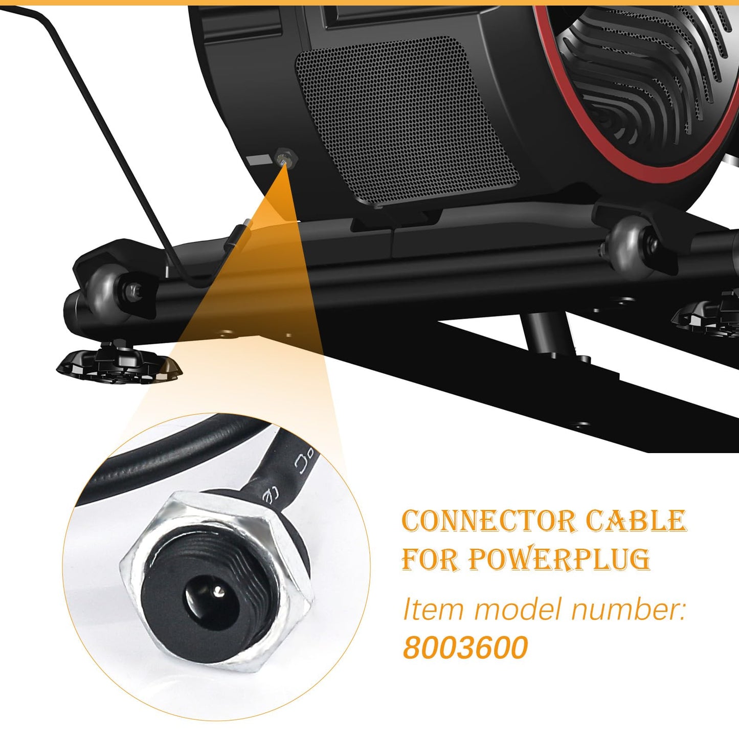 GGTE Connector Input Cable for Bowflex Max Trainer Models: M3, M5, M6, M7, M8 Connector Cable for Powerplug