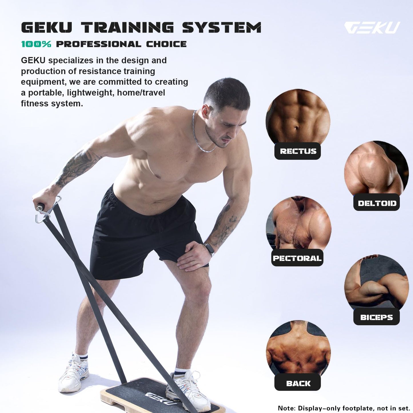 GEKU FIT Resistance Bands with Aluminium Alloy Handle, Set of 5 Natural Latex Exercise Bands for Heavy Duty Workout Stretching Power Lifting with Carrying Bag (5 Bands + Aluminium Alloy Handle)