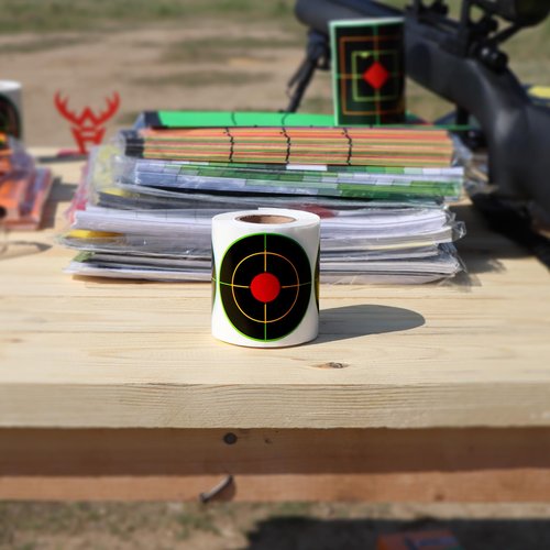 Highwild 3 Inch Splatter Adhesive Bullseye Shooting Target Stickers - Splash Effect of Multiple Colors - 250 Pack