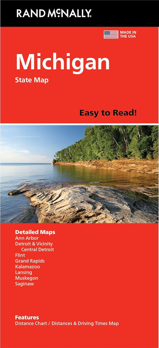 Rand McNally Easy to Read: Michigan State Map