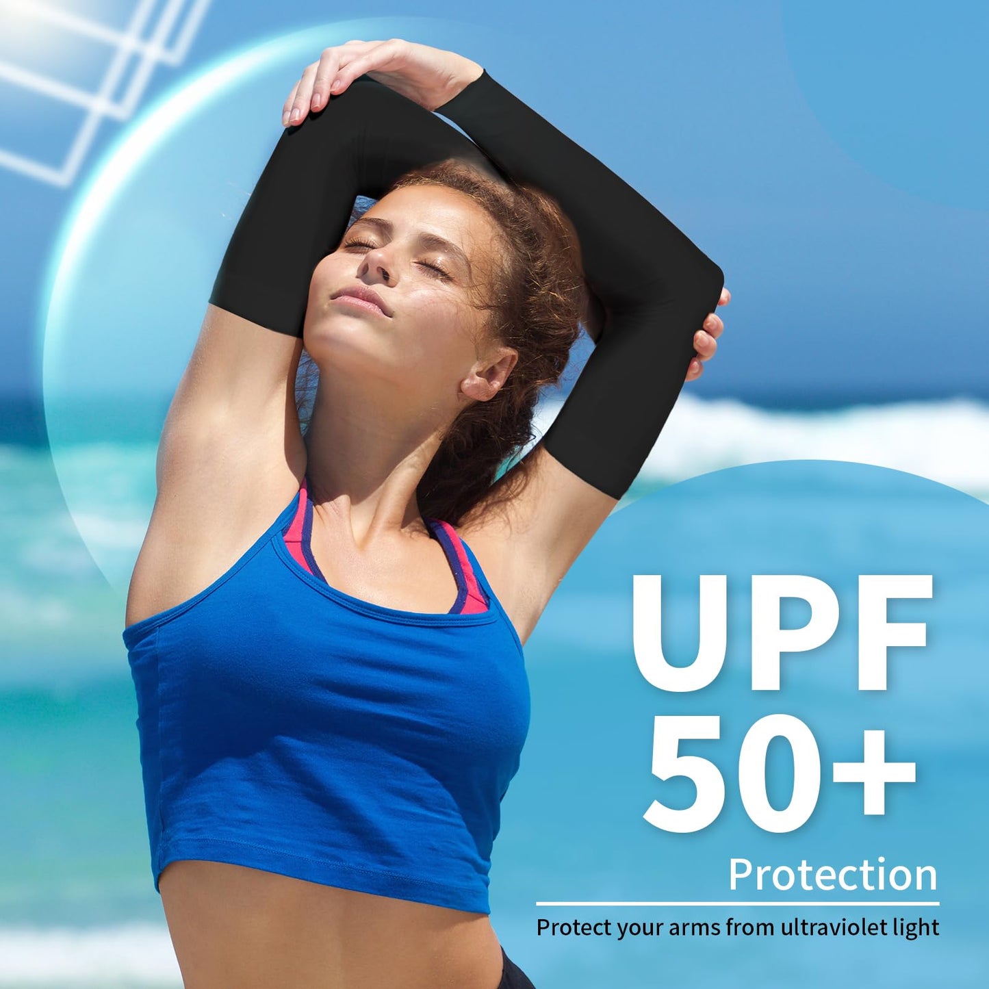 YESLIFE 6 Pairs UV Sun Protection Arm Sleeves for Men & Women, UPF 50 Sports Sleeve, Sleeves to Cover Arms (2 Black, 2 Light Grey, 2 Dark Grey)